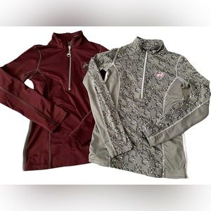 Goode Rider Kids 1/2 Zip Long Sleeve Training Tops Size 10